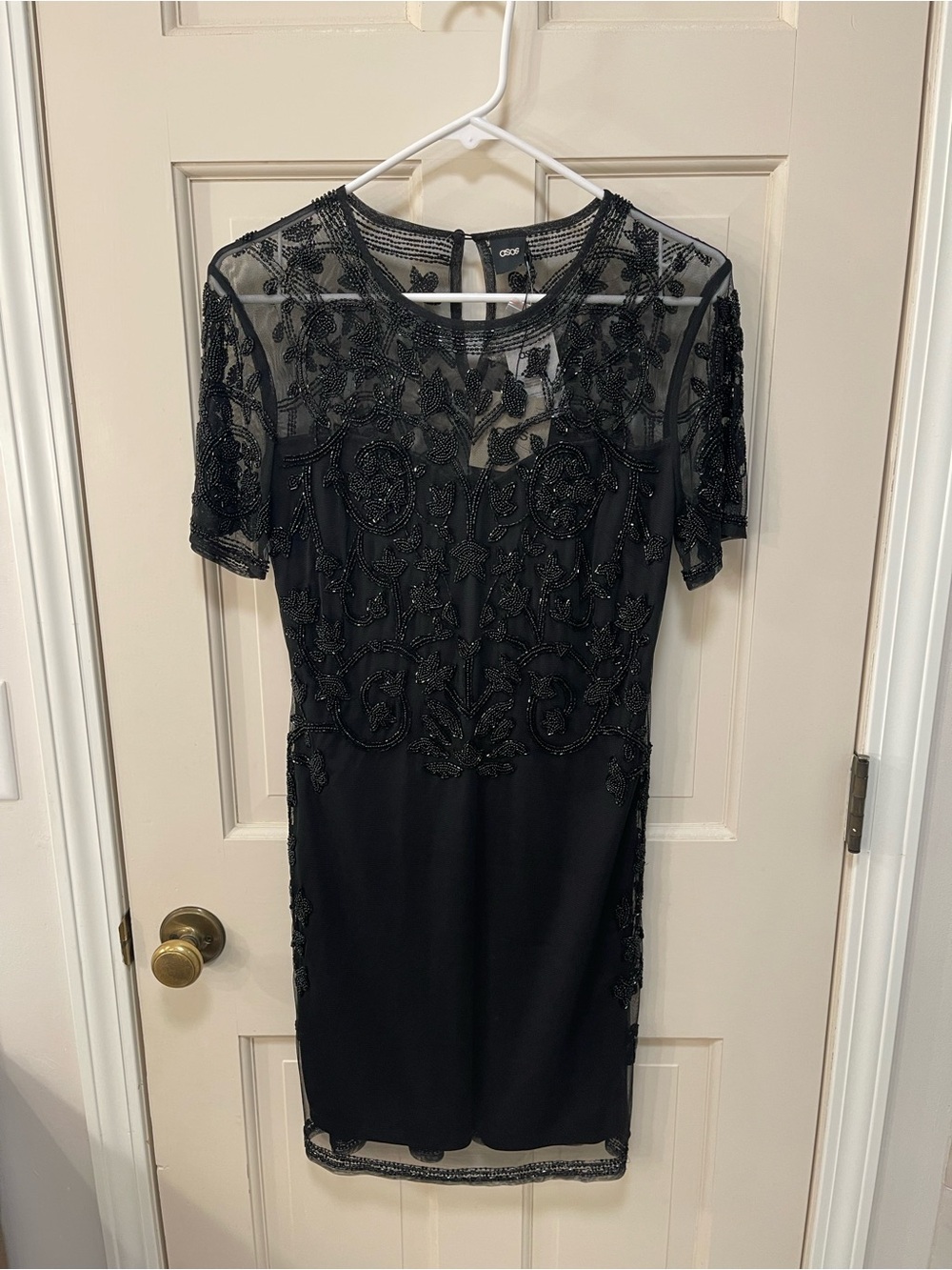 ASOS Black Beaded Mini Dress - NWT